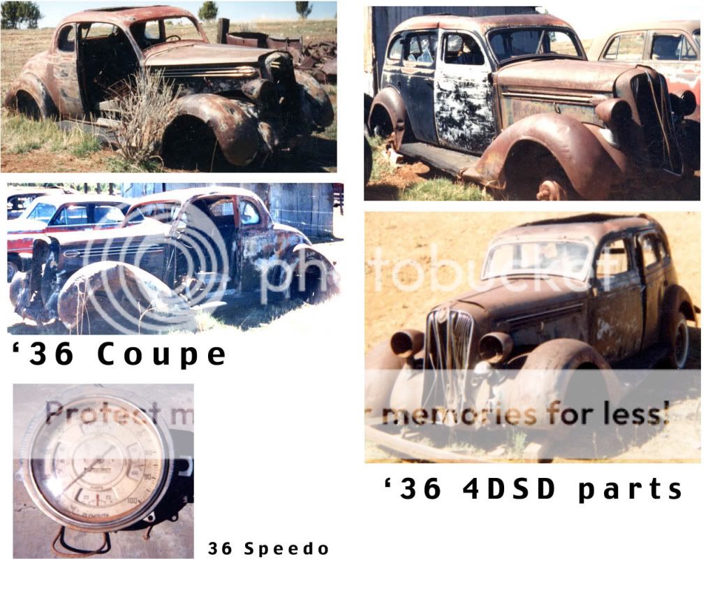 1936 Plymouth Business coupe, with 4DSD parts car Automobiles and